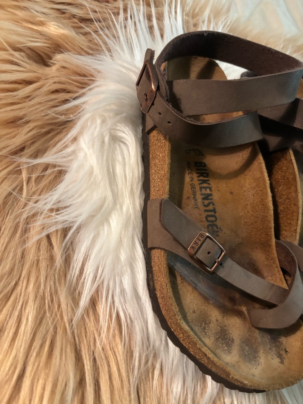 Birkenstock Women's Brown Strappy Leather Sandals with Buckles - Picture 4 of 6